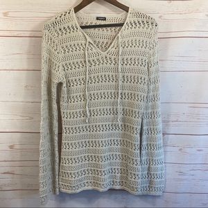 Tangents. Open Knit Long Sleeve